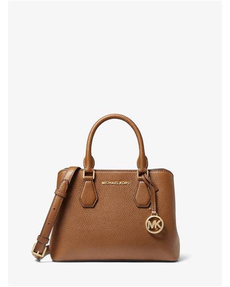 camille small pebbled leather satchel michael kors|Camille Small Pebbled Leather Satchel .